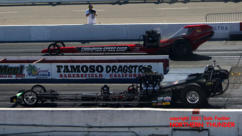 Jim Murphy - AA/FD - #774 - 'WW III' (near lane) vs 
Adam Sorokin - AA/FD - #766 - 'Champion Speed Shop Special'